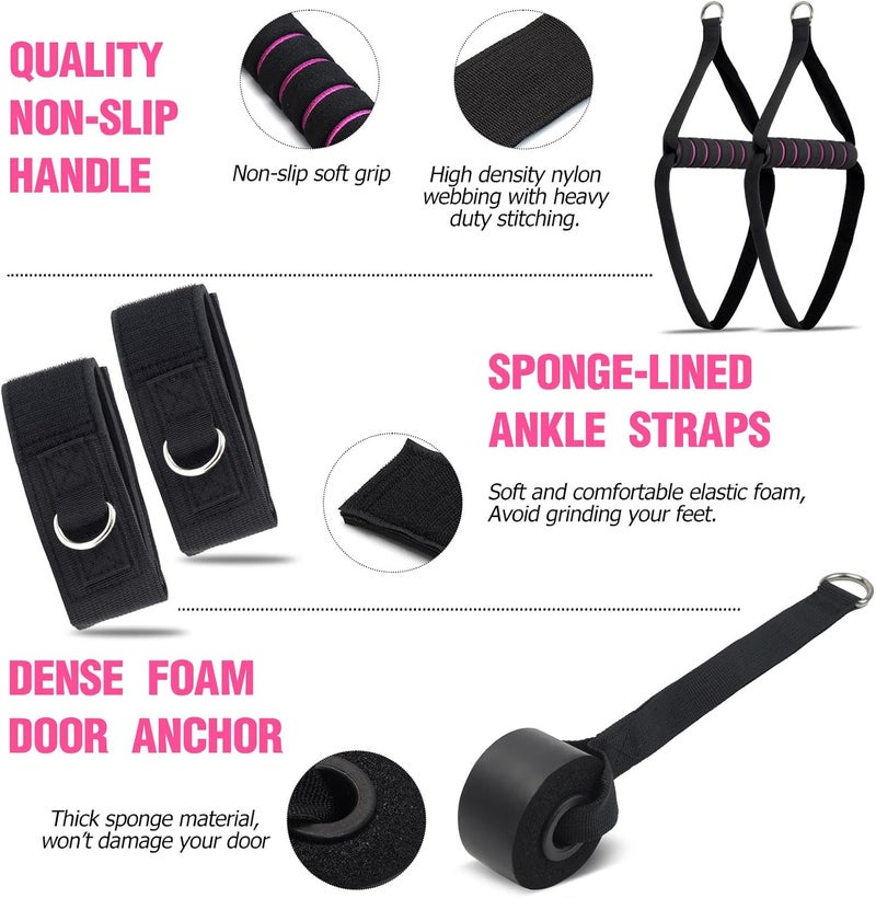 CINDALOG Pilates Bar Kit with Resistance Bands, Multifunctional Pilates Bar for Women & Men with Heavy-Duty Metal Adjustment Buckle, Pilates Home Equipment for Full Body Workouts - Image 3